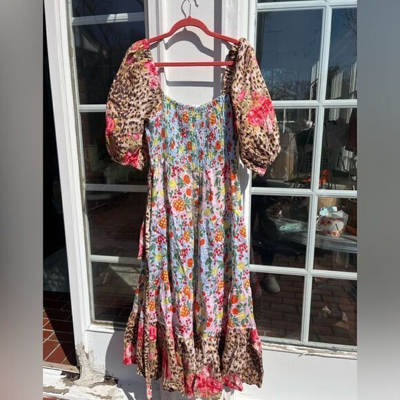 Anthropologie Place Nationale Floral Linen Midi Dress NWT - Picture 6 of 14